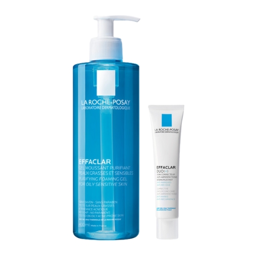 La Roche-Posay Effaclar Reinigingsgel 400ml en Dagcrème Duo[+] 40ml Routine Kit